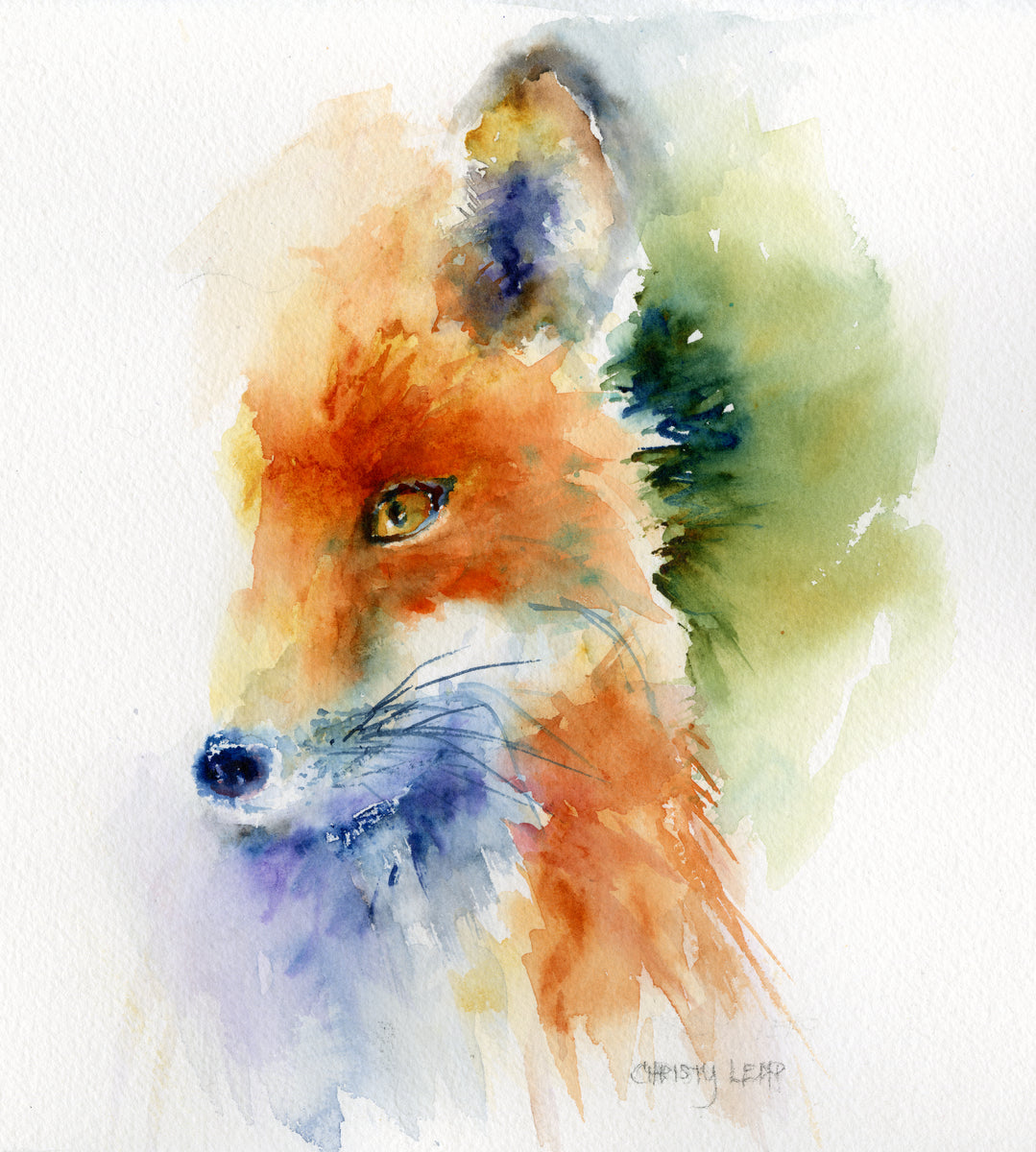 Foxy Impression – Christy Lemp Watercolors